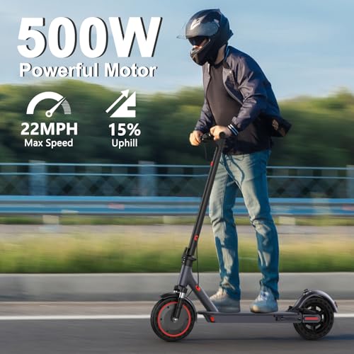 VOLPAM Electric Scooter, 350W/500W, 8.5"/10" Tires, Folding E-Scooter with Dual Braking Q653200