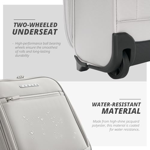 Verage Under Seat Luggage with Wheels, Softside Spinner Carry On, Navy 14-Inch A51804