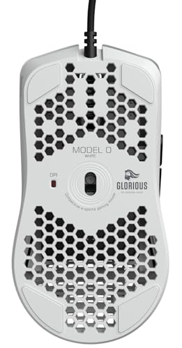 Glorious Model D Wired Gaming Mouse - 68g Honeycomb RGB Ergonomic, Matte White M160012