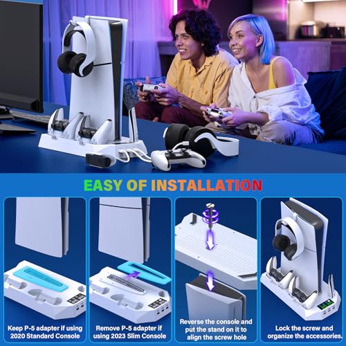PS5/PS5 Slim Cooling Station with Controller Charging for PlayStation 5 T70142