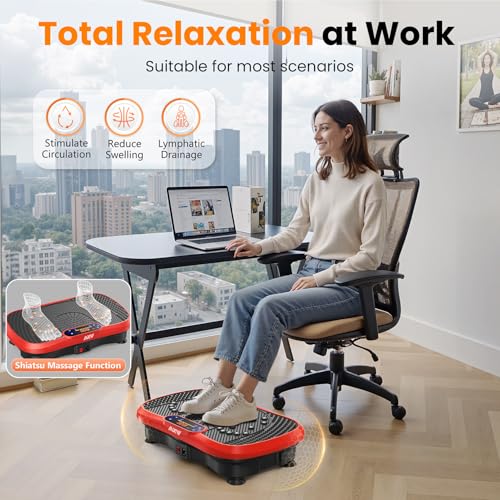 AXV Vibration Plate Fitness Platform Exercise Machine for Full Body Workout Q37919
