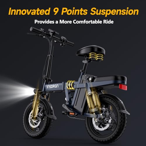 Folding Electric Bike for Adults, 20MPH, 45 Miles Range, Removable Battery Q46926