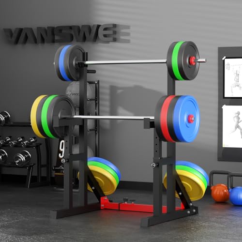 VANSWE Squat Rack for Home Gym, Adjustable Barbell Stand D88877