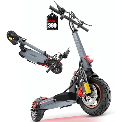 Electric Scooter Adults, 800W Motor & 28 MPH Portable Folding Commuting Eletric Scooter, Up to 22 Miles Range, 10" Off Road Tires e Scooter, Dual Brake & Dual Suspension Scooter for Adult E-Scooter