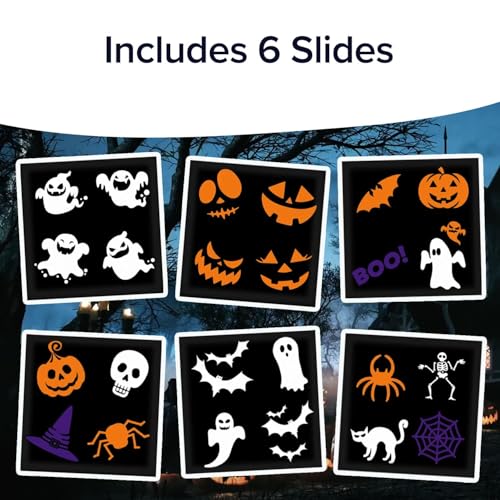 Star Shower Slide Show Halloween LED Projector with 6 Slides and Remote P173894