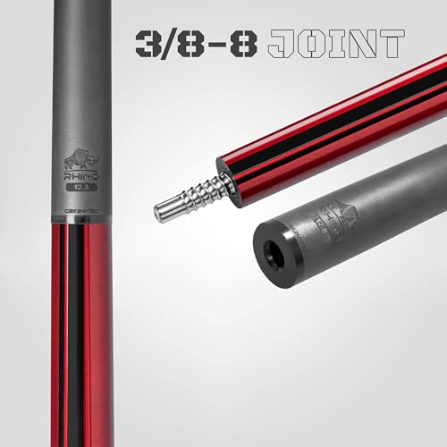 RHINO Nebula 2 Pool Cue - Carbon Fiber Shaft, Composite Butt, 12.4mm B23495