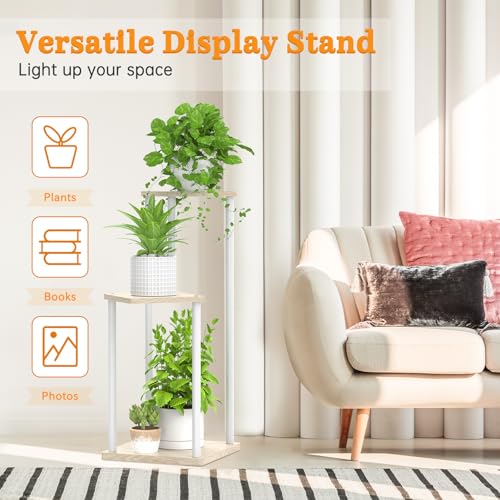 6 Tier Metal Wood Corner Plant Stand Indoor Outdoor H78199