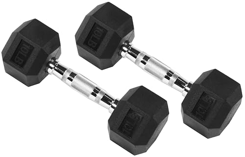 Hex Dumbbells Rubber Coated Hand Weights C709