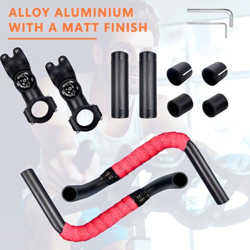 Handlebar Extender for Peloton Indoor Exercise Bikes, Sheep-horn with Black Tapes & Grips F973