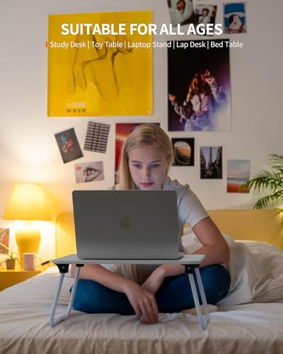 Foldable Lap Table for Bed, Portable Laptop Desk - Maple R970