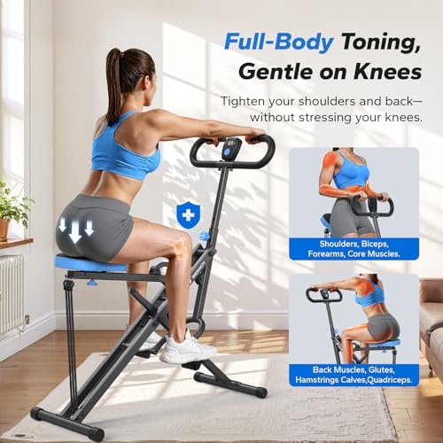 MERACH R07 2 in 1 Squat Rowing Machine, Foldable Home Exercise Equipment Y20209