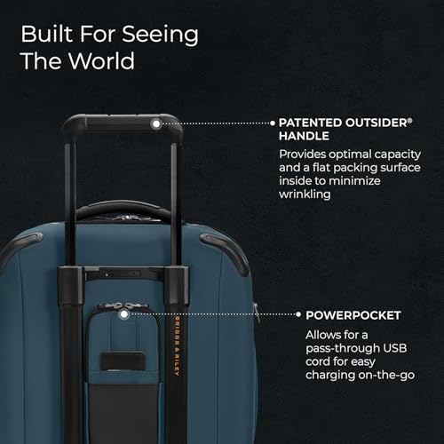 Briggs & Riley 22" Carry On Expandable Spinner - Softside Luggage, Black G487462