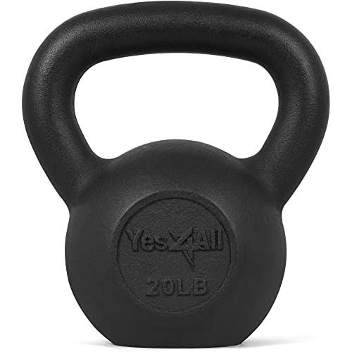 Yes4All 5-80 lbs Cast Iron Kettlebell for Strength Training M7531