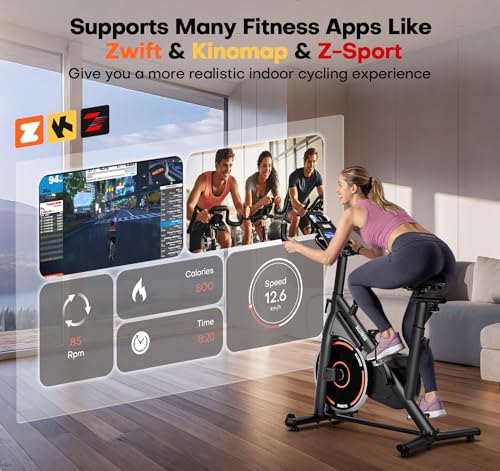 Adjustable Magnetic Exercise Bike for Home with App Compatible H403081