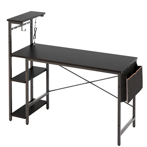 Bestier Gaming Desk with LED Lights, 51.3 Inch Computer Desk Q970