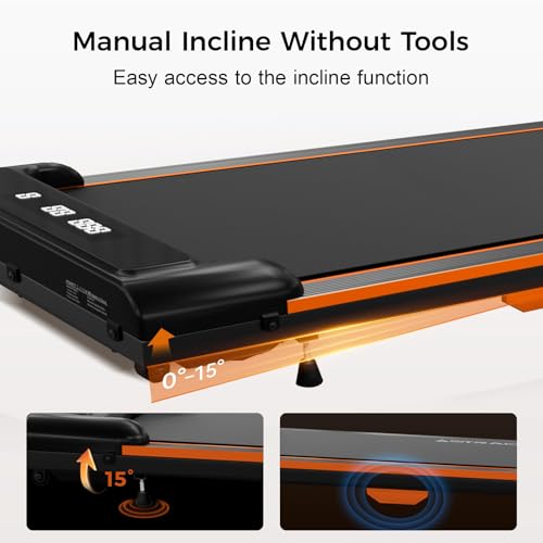 GORISE Walking Pad, Under Desk Treadmill with Incline and Remote Control Y819748