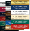 Office Desk Name Plate or Wall/Door Sign - 2x8 or 2x10 - Laser Engraved Sign - CUSTOMIZE. Holder/bracket available. Choose colors and fonts. Great gift idea.