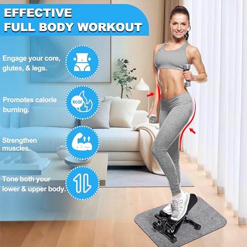 TOPMAJOR Stepper with Resistance Bands, 330 lbs Capacity, Adjustable Height K222