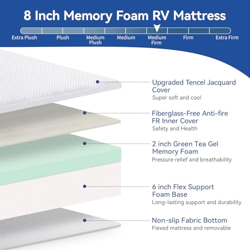 Split King Adjustable Bed Frame with Gel Memory Foam Mattress, Wireless Remote F95930