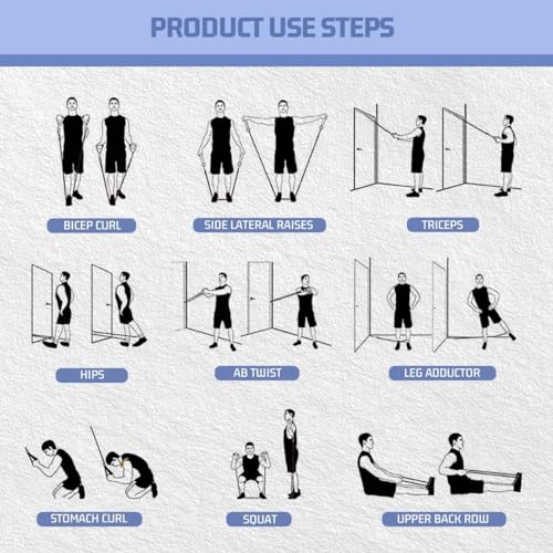 VEICK Resistance Bands with Handles for Home Workout O75059