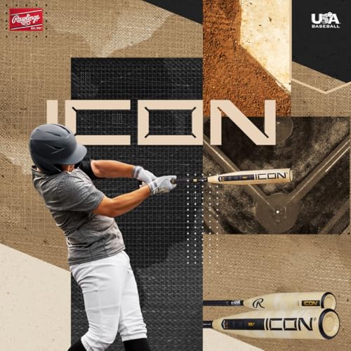 Rawlings 2025 ICON Baseball Bat USA -12/-10/-8 Drop 2 5/8" Barrel Composite M756693