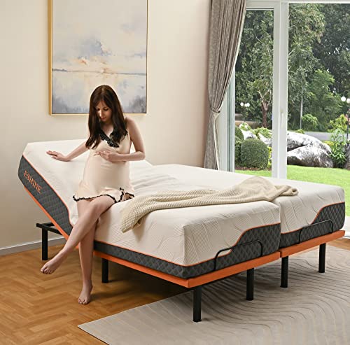 Split King Adjustable Bed Frame with Hybrid Mattress, Zero Gravity, Massage R919726