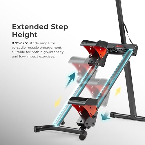 Sunny Health & Fitness Stair Stepper with Handlebar for Leg, Core and Glute Workouts R18169