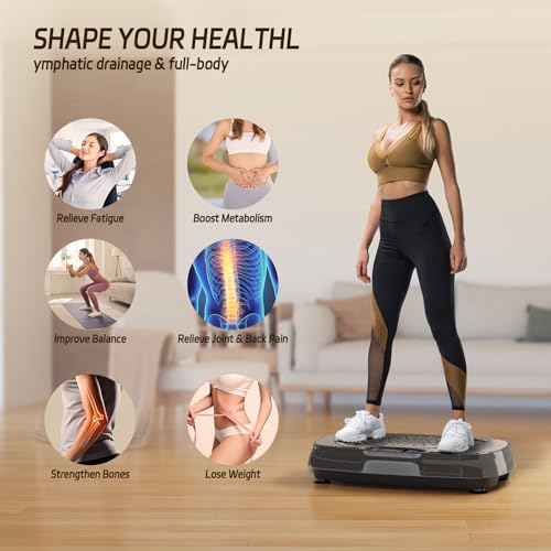TISSCARE Vibration Plate Exercise Machine for Whole Body Workout at Home A527