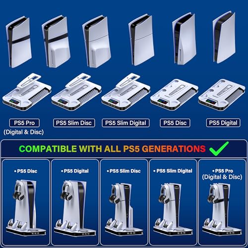 PS5 Cooling Station with Controller Charging for PlayStation 5 Slim & Pro N2468