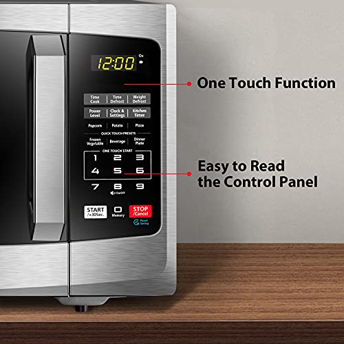 Toshiba ML-EM62P(SS) Countertop Microwave, 2.2 Cu Ft, 1200W, Stainless Steel C1532