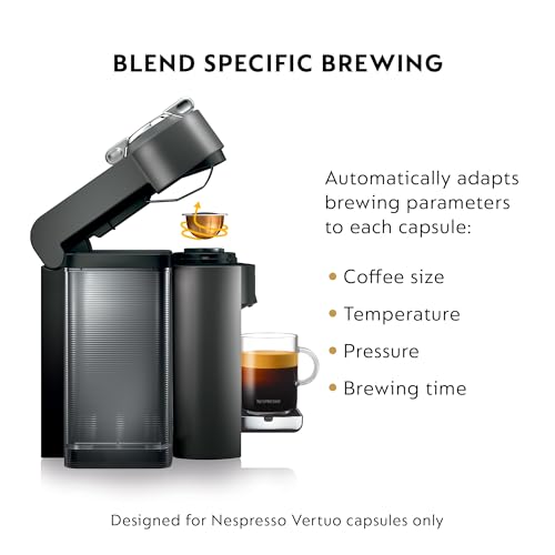 Nespresso Vertuo Coffee and Espresso Maker by De'Longhi, Graphite Metal E903048