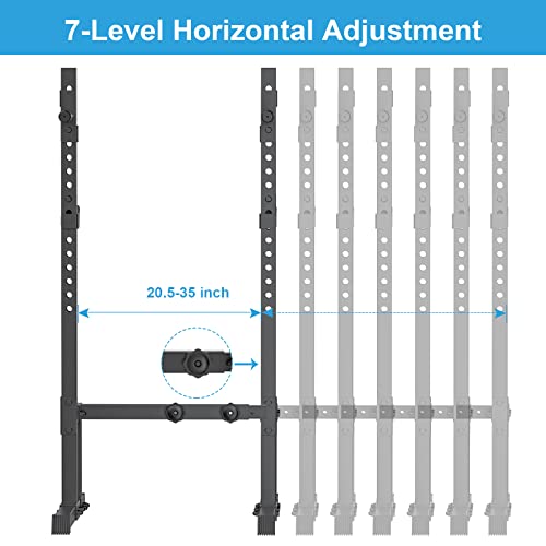 Uboway Barbell Rack Squat Stand Adjustable 550LBS Weight Lifting Home Gym Q332