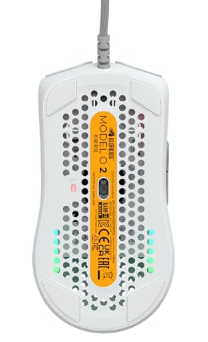 Glorious Model D Wired Gaming Mouse - 68g Honeycomb RGB Ergonomic, Matte White M160012