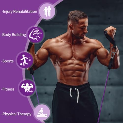 VEICK Resistance Bands with Handles for Home Workout O75059