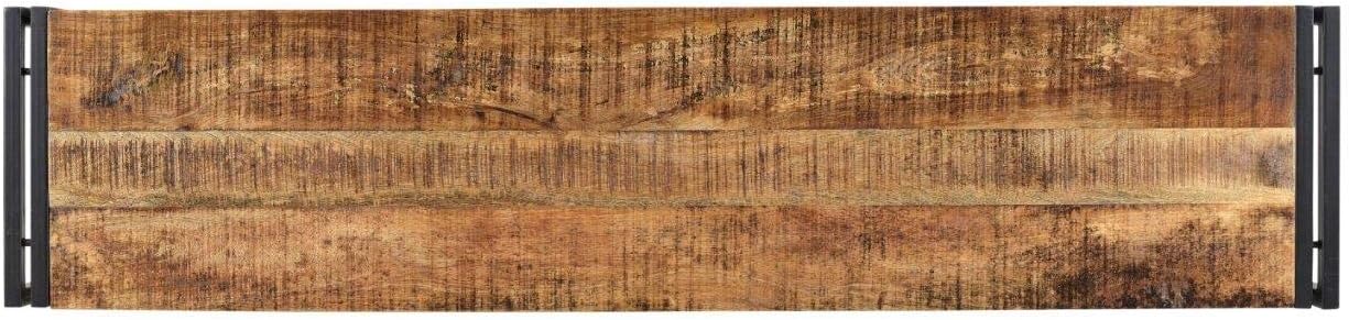 Timbergirl Hand-Crafted Reclaimed Wood and Metal Bench, 50-Inch J99976