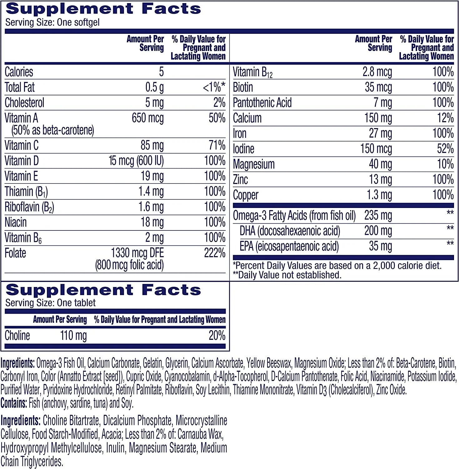 One A Day Women’s Prenatal Advanced Multivitamin with Brain Support, 12 Count D172