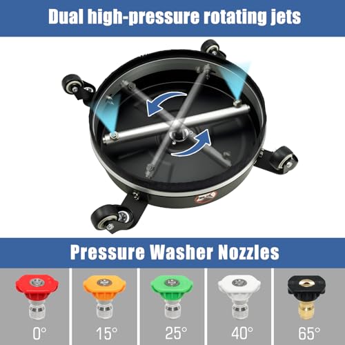JANZ Pressure Washer Surface Cleaner 14 Inch with 4 Wheels J74032
