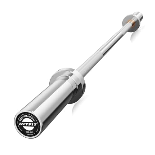 RITFIT Olympic Barbell 4ft/6ft 2 Inch Weight Bar for Strength Training, 500lbs Capacity F369