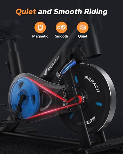 MERACH Exercise Bike, Low Noise Indoor Cycling Bike with App X955106