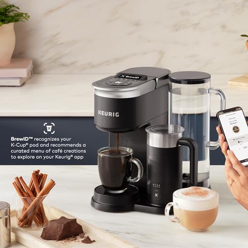 Keurig K-Cafe Single-Serve Coffee, Latte & Cappuccino Maker with Milk Frother, Dark Charcoal H6761