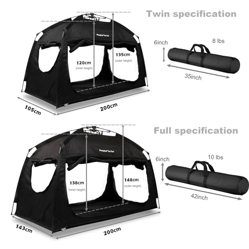 Indoor Instant Privacy Bed Tent with 3 Doors I962