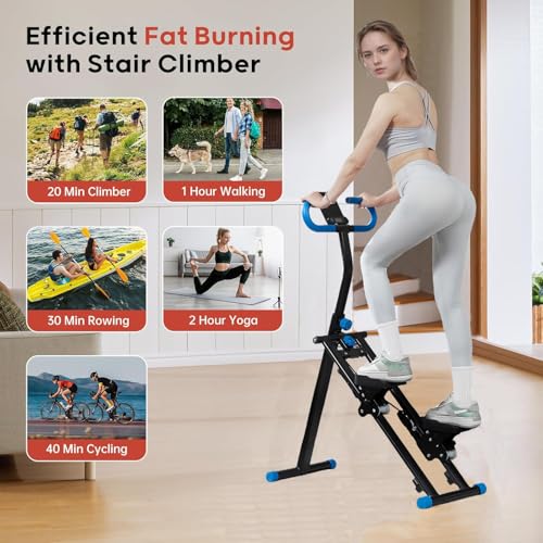 Vertical Climber Stair Stepper with Adjustable Handlebar for Home U9704