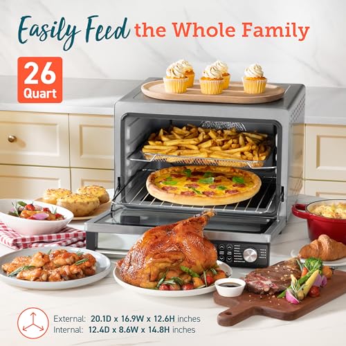 COSORI 11-in-1 Air Fryer Oven, 13Qt with Rotisserie, Recipe Book & 6 Accessories G17087
