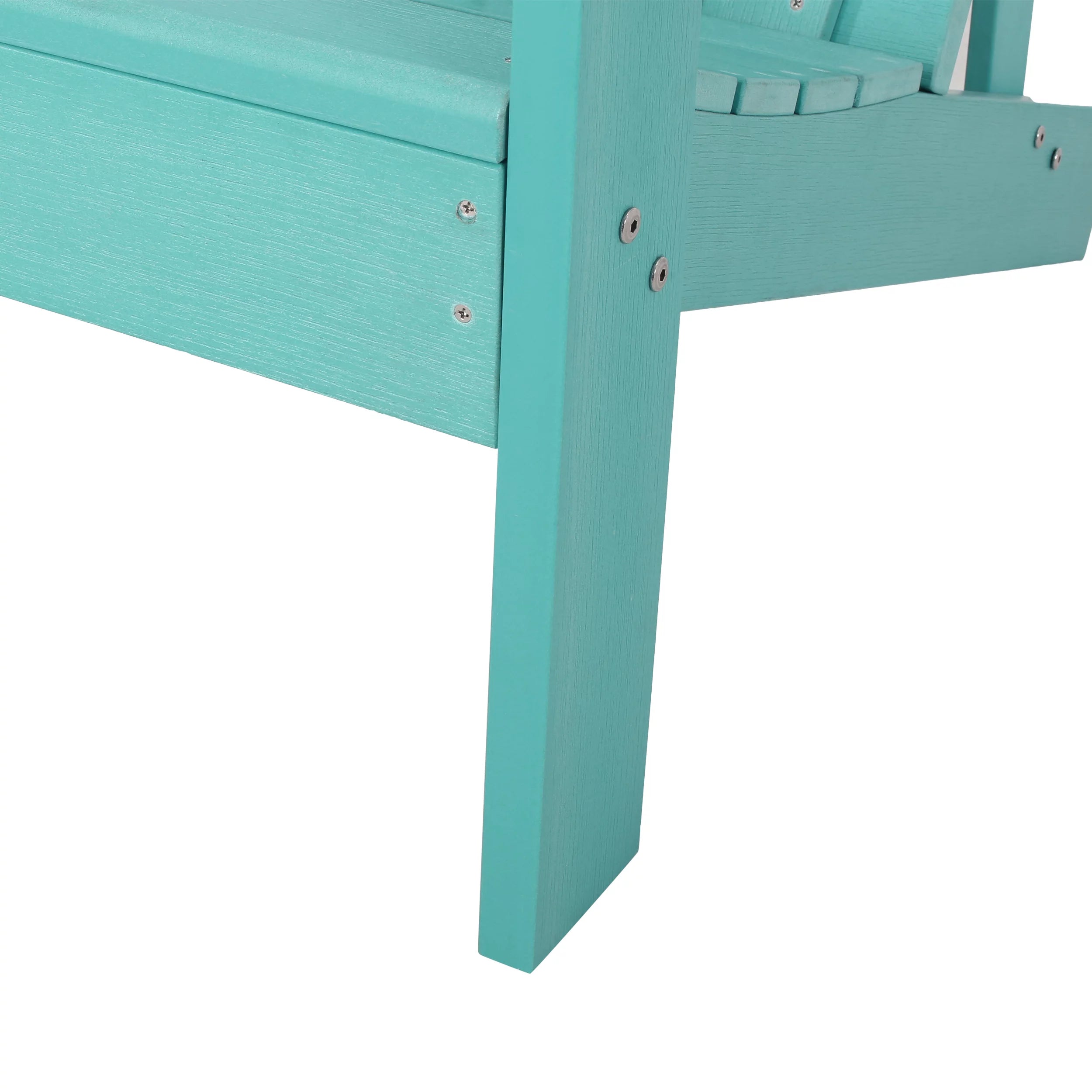 Noble House Culver Faux Wood Slat-Backed Adirondack Chair, Teal, Set of 2 P6416