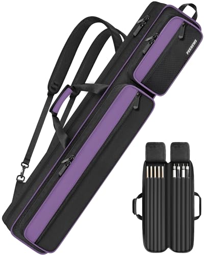 Pool Cue Case 4x5 with Pockets, Soft Padded Billiard Cue Bag A2212