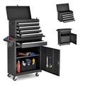 Tool Chest,5-Drawer Rolling Tool Storage Cabinet with Enhanced Packaging, Detachable Top Tool Box, Metal Tool Cart for Garage Workshop,Black, ATC001BK