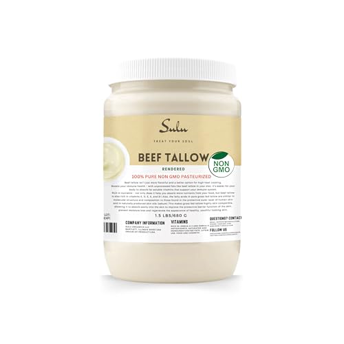 100% Pure Rendered Non GMO Food Grade Beef Tallow 7LBS Q361934