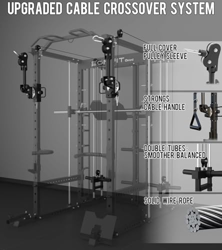 Eonfit E5 Smith Machine with Vertical Leg Press, Power Cage Squat Rack, Home Gym Equipment R390