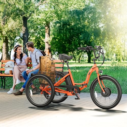 ANCHEER Electric Tricycle for Adults, 350W Folding 3-Wheel Ebike, 48V 499Wh S15636