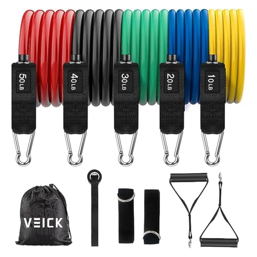 VEICK Resistance Bands with Handles for Home Workout O75059